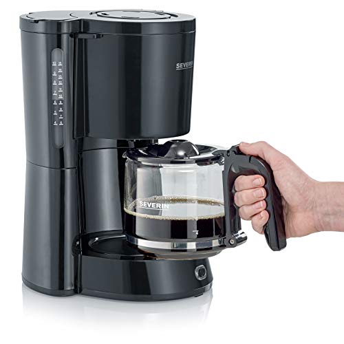 SEVERIN KA 4815 Type Cafetera para filtros de café molido, 1.000 W, 10 tazas, incluye jarra de cristal, negro - Imagen 3