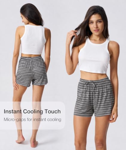 Image of GYS Women's Bamboo Viscose Cooling High Waisted Pajama Shorts