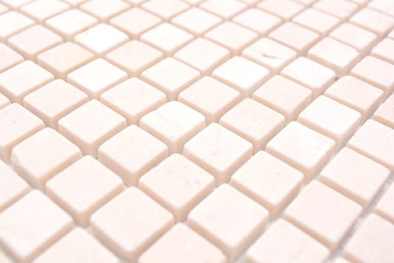 Piastrelle a mosaico, marmo naturale, bianco, Botticino Antico, MOS38-0104