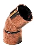 Aprobado por DVGW Sanitop-Wingenroth 4243G Arco de Cobre Nº 5041 45 Grados, 18 mm