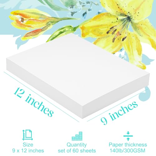 Papel de algodón mixto de 300g para acuarela y gouache con textura lisa 4
