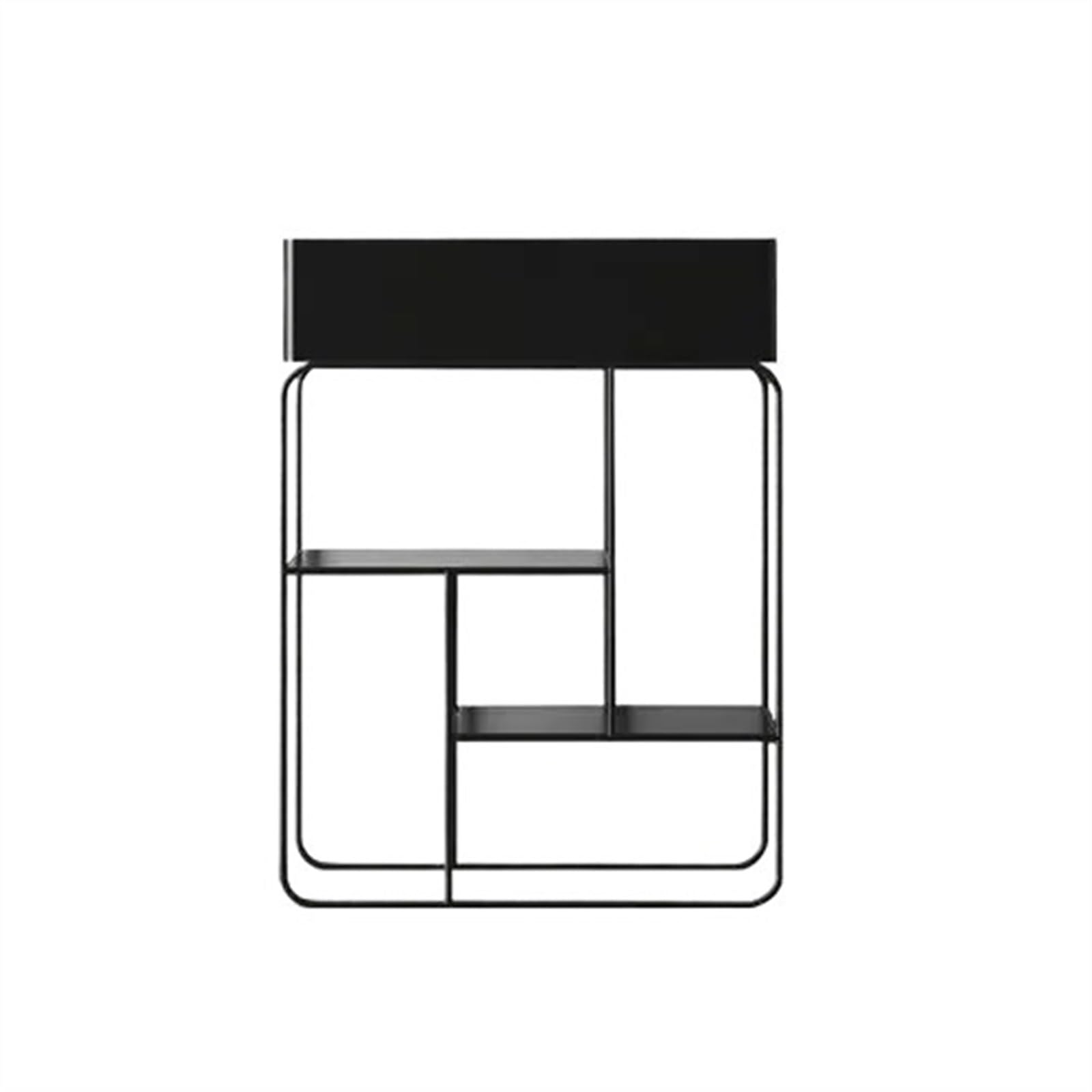 K5c7s3w9d6 Black Plant Shelf Modern Minimalist Multi-Layer Plant Shelves Indoor Balcony Living Room Floor Stand For Flowers Home Wrought Iron Flowerpot Shelf For Patio(Black)