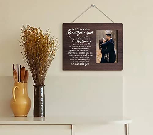 To Aunt Gifts Picture Frame, Tabletop Picture Frame Plaque Gift, Grateful Gift For Aunt, Beautiful Aunt Photo Frame Gift, Thanksgiving/Christmas/Birthday Gift For Aunt, Ideal Gift For Best Aunt #TOP6