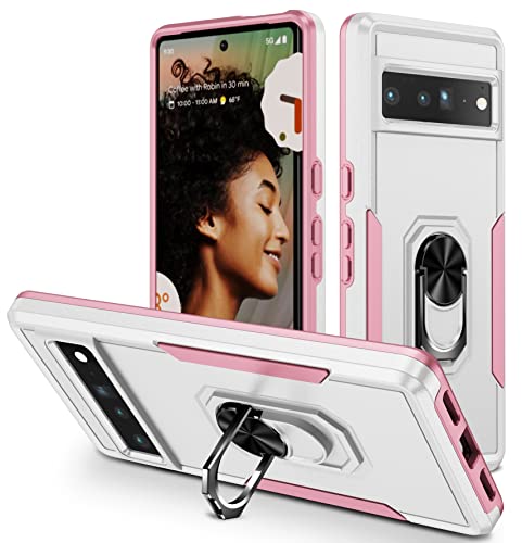 Coque Google Pixel 7 Pro antichoc robuste blanche rose protection de qualité militaire