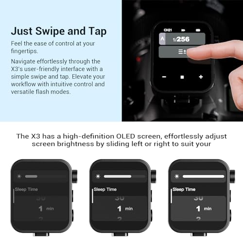 Godox X3-S TTL Inalámbrico Flash Trigger para Sony Cámara, 1/8000s HSS Función TTL TCM, Construido en la batería de Pantalla táctil transmisor de Flash Compatible con Sony A7IV A7C A7M4 A7R A7RIII - imagen 2