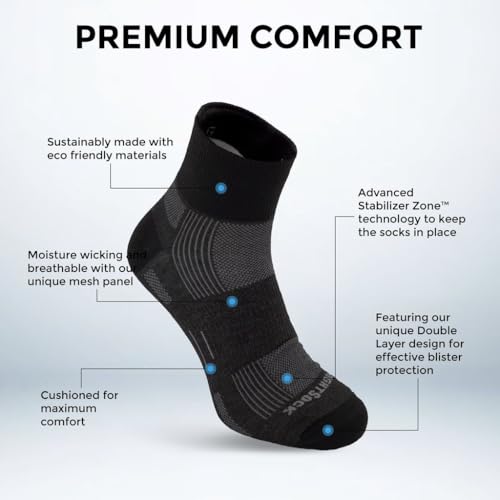 Chaussettes mixtes Eco Explorer Wrightsock Noir XL 46-48
