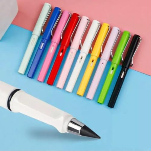 Kit 12 Lápis Infinito, Canetas Coloridas para Desenho e Escrita, Cores Sortidas. Lápis sustentável.
