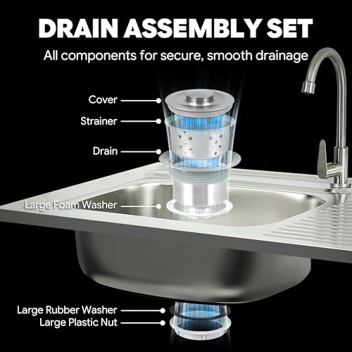Image of Feasto Modular Outdoor Kitchen Island with Stainless Steel Sink and Faucet