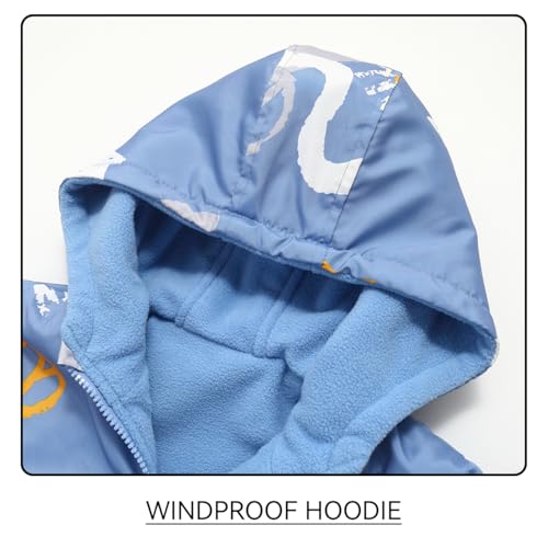 Unisex Boys Fleece Jackets Kids Soft Reversible Outwear Girl Winter Sherpa Coat3