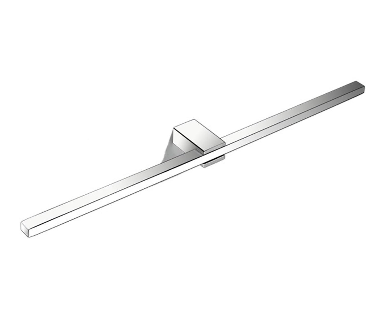 1pc Black Toilet Hanging Non Perforated Towel Rack Extendable Pole Stainless Steel(60cm chrome)