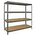 Monster Racking - Scaffale Q-Rax con 4 Ripiani in Acciaio Senza Bulloni Grigio 160cm x 60cm x 160cm