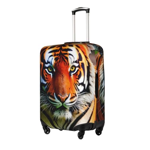 Tiger Stripes Orange Pattern Print Unique Travel Luggage Cover Washable Anti Scratch Suitcase Protector for Vacation2