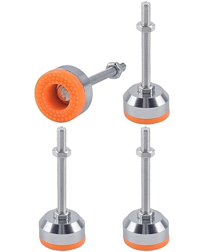 Tycoonest 4 PCS M8xThread 80xBase 40 Leveling Feet Adjustable Carbon Steel Machine Feet Heavy Duty Furniture Leveler for Furniture,Table
