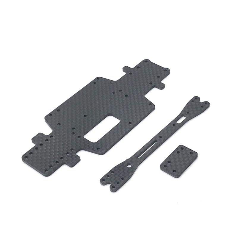 Châssis en fibre de carbone pour voiture RC 1/28 Wltoys 284131 K989 amélioration premium