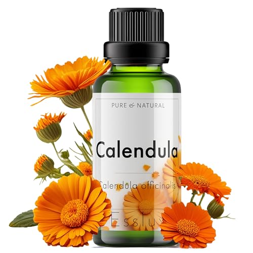 Image of Esslux Calendula Essential Oil - 100% Pure Natural Calendula Oil for Skin Care & Aromatherapy | Soothing & Nourishing Oil for Diffuser, Massage & DIY Projects - Therapeutic Grade - 60 ML