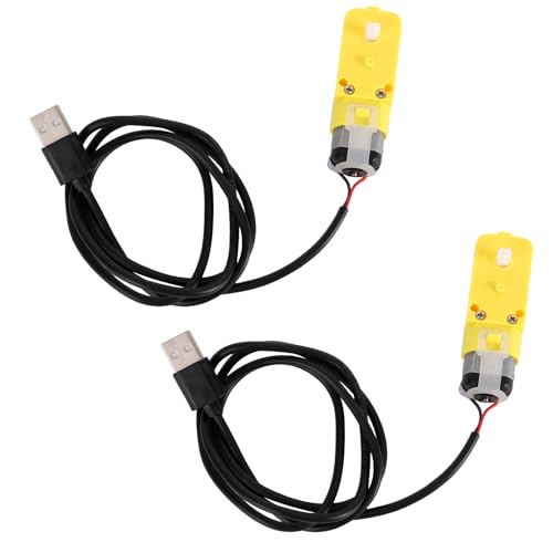 Moteur à engrenages DC 5V 59 tr/min LA001 pour robotique et projets DIY, Lot de 2