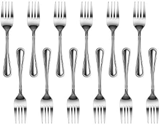 New Star Foodservice 58062 Slimline Pattern, 18/0 Stainless Steel, Salad Fork, 6.25-Inch, Set
