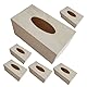 Zerodeko Handtuchhalter 6er-Box DIY Taschentuch Box Holzkiste Gewebebehälter Taschentuchbox-Abdeckung Unlackiertem Holz Leere Taschentuchbox Holz Spender Kind Serviette Bambus