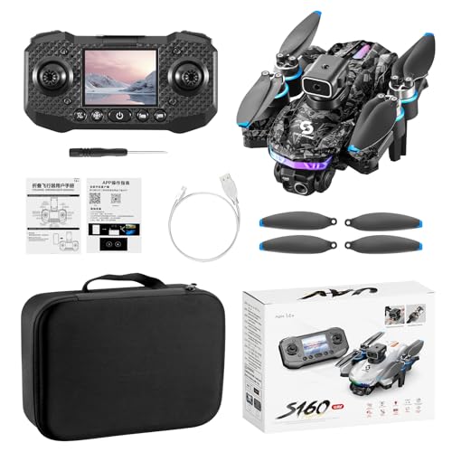 ikaufen S160 Drone with Built-in screen control, Camera for Adults