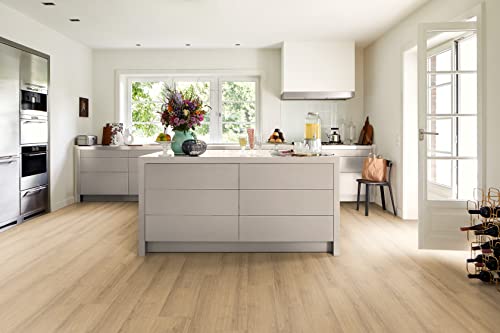 EGGER Laminatboden Aqua Clic It EL1007 Sherman Eiche honig (8mm, 1,995m²) | authentische Holzoptik | | Einfache Verlegung durch Klicksystem | Praktisch & wertbeständig