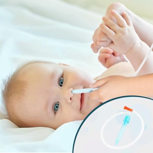 Image of AVNISH Premium Baby Nasal Aspirator and Manual Snot Sucker, Nose Cleaner Kit for Newborns, Infants and Toddlers, Portable Congestion Relief Booger Remover with 20 Replacement Foam Filters