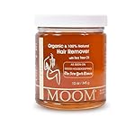 MOOM Organic Sugar Wax with Tea Tree Oil, 12 oz Jar, Hair Removal for Bikini, Brazilian, Face & Legs - Soft Wax for Sensitive Skin, Wax Beads Alternative For Women & Men (Strips & Sticks NOT Included)