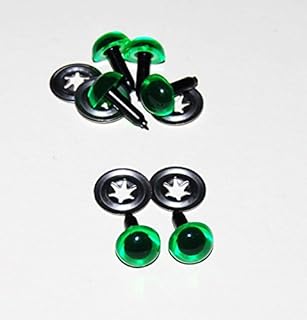 Pack of 3 Pairs - Transparent Blue Crystal Eyes with Metal Backs - 12mm - Safety Eyes for Soft Toys or Teddy Bears
