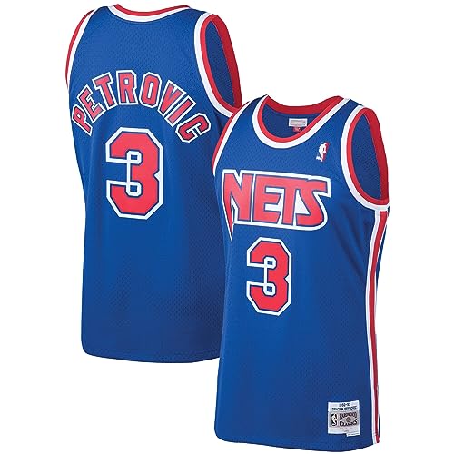 Drazen Petrovic New Jersey Nets Blue Youth 8-20 Hardwood Classic Soul Swingman Player Jersey - Small 8
