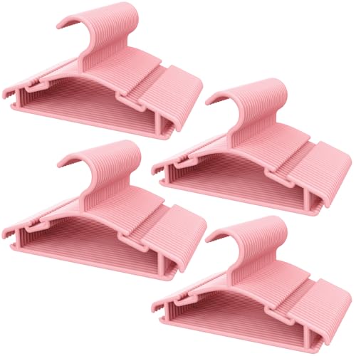 Image of GoodtoU Baby Hangers, 100Pack Kids Hangers Plastic Baby Clothes Hanger for Closet - 10.2 Inch for Infant Child Children Nursery Hanger Pink
