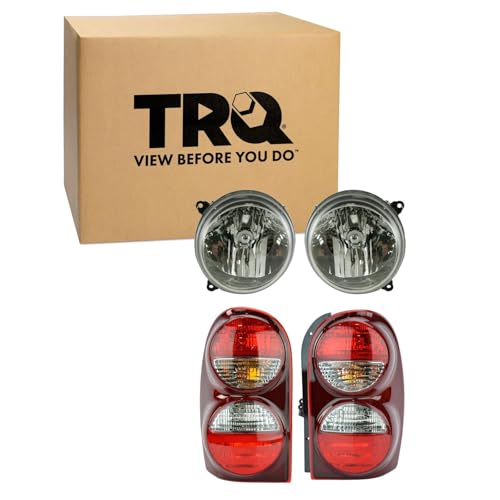 TRQ Lighting Kit Driver & Passenger Side CH2502156 CH2503156 CH2800158 CH2801158 Compatible with 2005-2007 Jeep Liberty