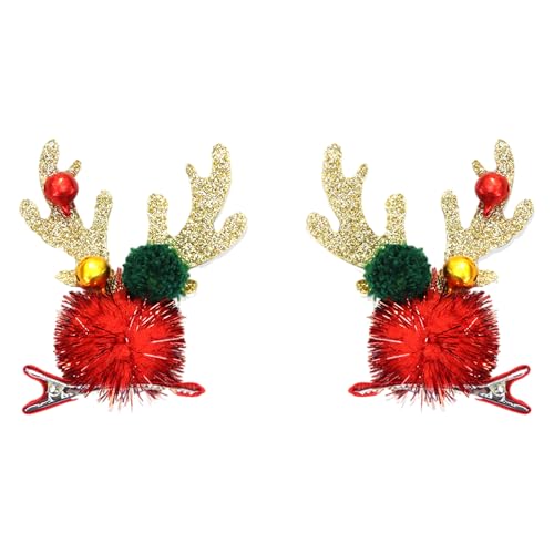 VOCUE 1 Paar Weihnachts-Rentier Haarclips