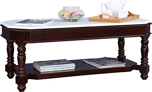 Image of HomeTown Royal Solid Wood Center Table in Dark Walnut Color
