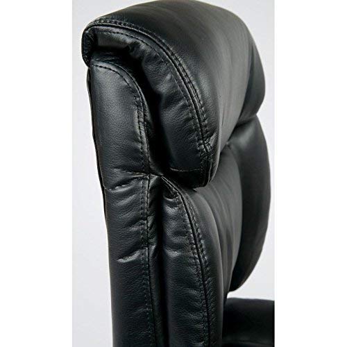Office Star Fl Series Faux Leather Manager's Adjustable Office Chair With Flip Arms And Heavy Duty Base, Black #TOP6