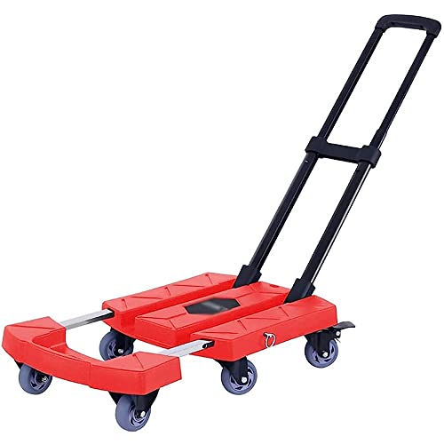 HIGOH Carro de Mano, Carros de Servicios Públicos con Carro Portátil Portátil Que Ahorra Mano de Obra, Camiones de Plataforma Plegables Multifuncionales para el Hogar, Carro de Supermercado de Servici