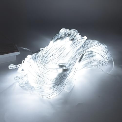 Image of LED Net Mesh String Lights for Diwali & Home Decoration | 192 LEDs, 9.8Ft x 6.6Ft | Curtain Fairy Lights for Balcony, Bedroom, Living Room, Christmas Decor, Jhalar Light, 8 Modes (White)