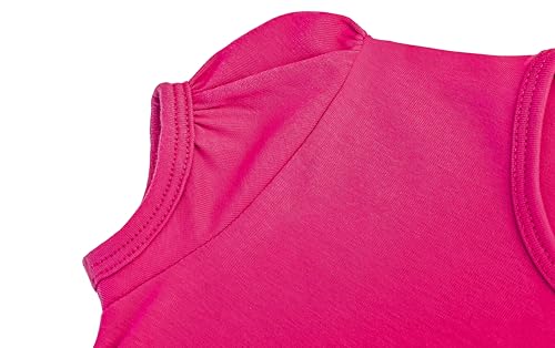 Image of Lilax Girls Short Puff Sleeve Cotton T-Shirt, Toddler & Little Girls Top | 95% Cotton Puff Sleeve Tee; Crewneck, Short Sleeve; Toddler & Girls Sizes 2T-12; for School, Play & Everyday; Machine Wash