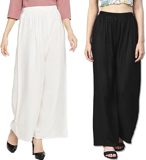 Uner Women Rayon Palazzo Pants Combo Pack of 2 | Soft & Comfortable Ethnic Palazzo for Women