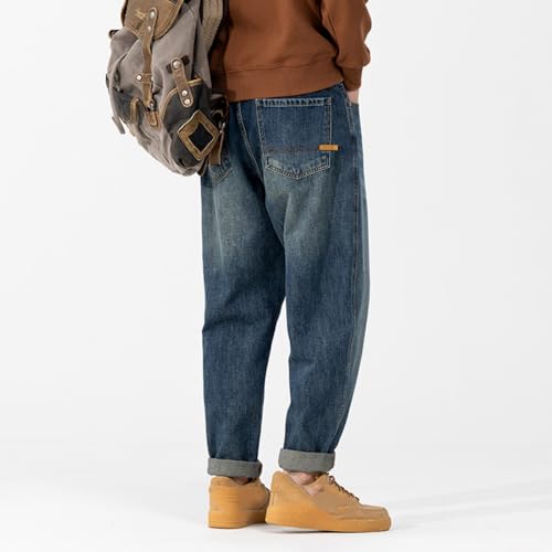 Jeans Pants Trousers Denim Spring and Autumn Stretch Men's Classic Japanese Loose Retro Conical2