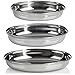 COM-FOUR® 3x miska owalna - do serwowania naczyn z metalu - do kuchni, biura oraz jako dekoracja - miska ozdobna do prezentacji owoców, warzyw i slodyczy (1 raz na 19-22-26 cm)