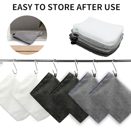 YYTECH Waschhandschuhe, 6 Stück Frottee Waschhandschuhe Waschhandschuh Waschlappen Premium 100% Baumwolle Waschlappen Set 16x21 cm weiche Qualität, saugstark und strapazierfähig – Bild 6