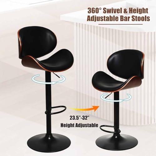 Tabouret de bar pivotant pour restaurant avec repose-pieds stable - 4
