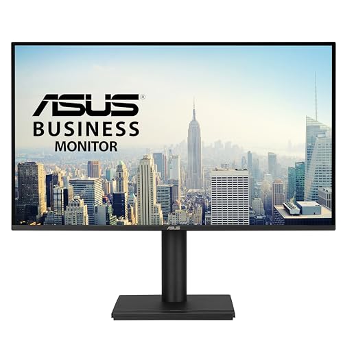 ASUS VA27AQSE 27 Zoll Business Monitor (68,47 cm, WQHD, Rahmenlos, ergonomisch, Eye-Care+ Technologie, Epeat Silver, Adaptive-Sync, HDR10, 75 Hz, 16:9 IPS Panel, 2560x1440, DisplayPort, HDMI, D-Sub)