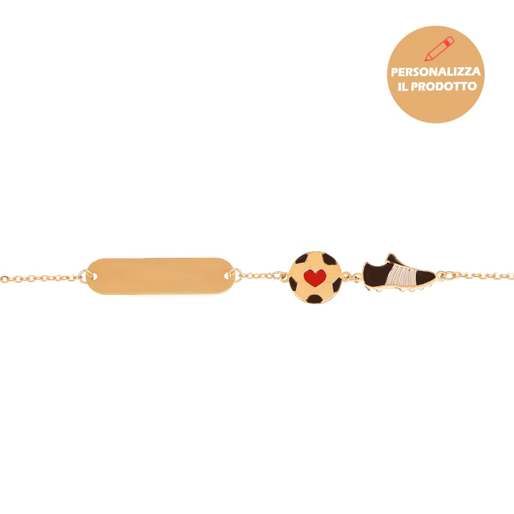 Sakrami Colección Infantil + Caja de regalo personalizada - Pulsera para Nacimientos, Bautizos y Cumpleaños - 9 quilates