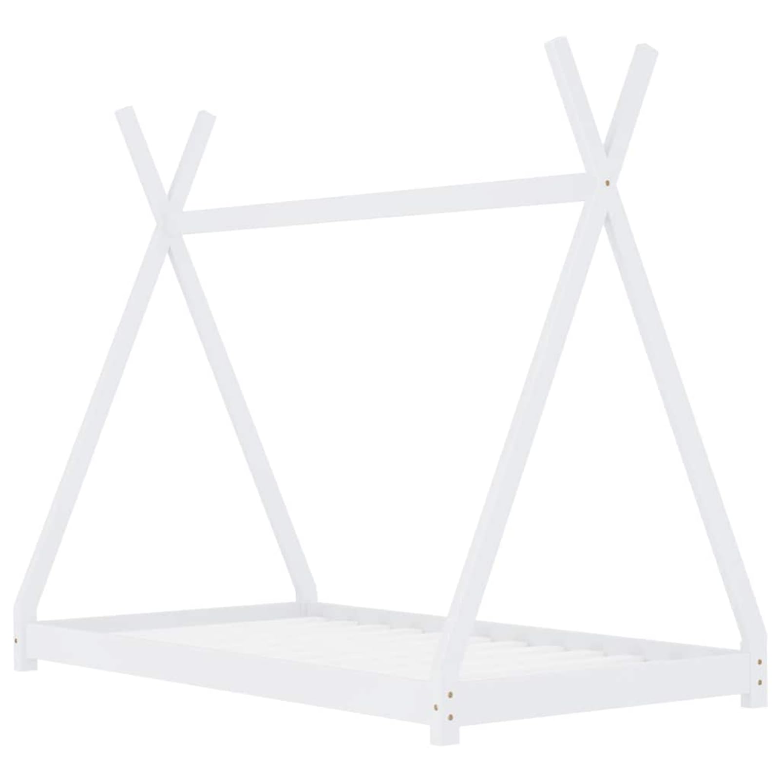 Gecheer Bettlaken 60 x 120 cm, Spannbettlaken für Babys, 60 x 120 cm, Rahmen für Kinderbett, weiß, massives Kiefernholz, 70 x 140 cm