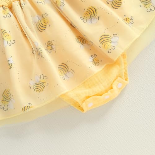 FYBITBO Baby Girl One Birthday Outfit Floral 1st Birthday Cake Smash Romper Dress Sleeveless Onesie Birthday Clothes4