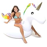  JINXIULL Einhorn Luftmatratze Aufblasbares Pool schwimmen Aufblasbar schwimmen Floß PVC Aufblasbarer Schwebebett
