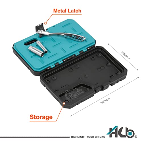 Hb 120-Tooth Teardrop Ratchet Handle 3/8-Inch Drive, Sae/Standard/Deep Socket Mechanical Tool Set 22-Piece With Storage Case, Made In Taiwan Aks001-U #TOP2