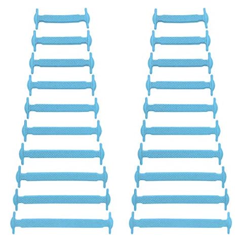 INMAKER No Tie Laces for Kids and Adults, Silicone Flat Shoe Laces for Trainer, Elastic Waterproof Tieless Running Shoe Laces Cover