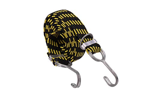 Amazon 荷台用 フック付 ゴムひも 25mm 0cm 2本セット ブラック イエロー 固定紐 ゴムバンド キャリーカート バイク 自転車 バンジーコード 産業 研究開発用品 通販