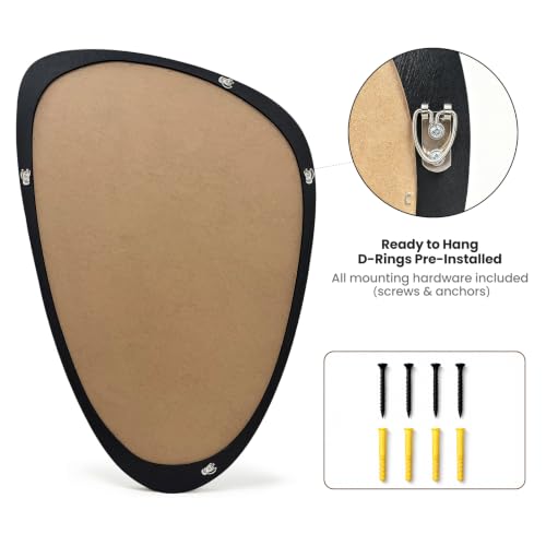 Image of Solid Wood Asymmetrical Irregular Framed Wall Mirror, 20 inchx30 inch